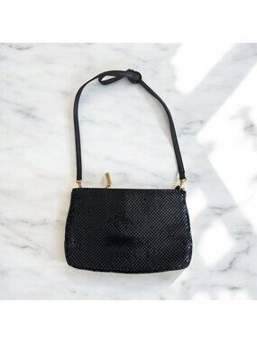 WHITING & DAVIS Vintage Navy Blue Mesh Cocktail Bag